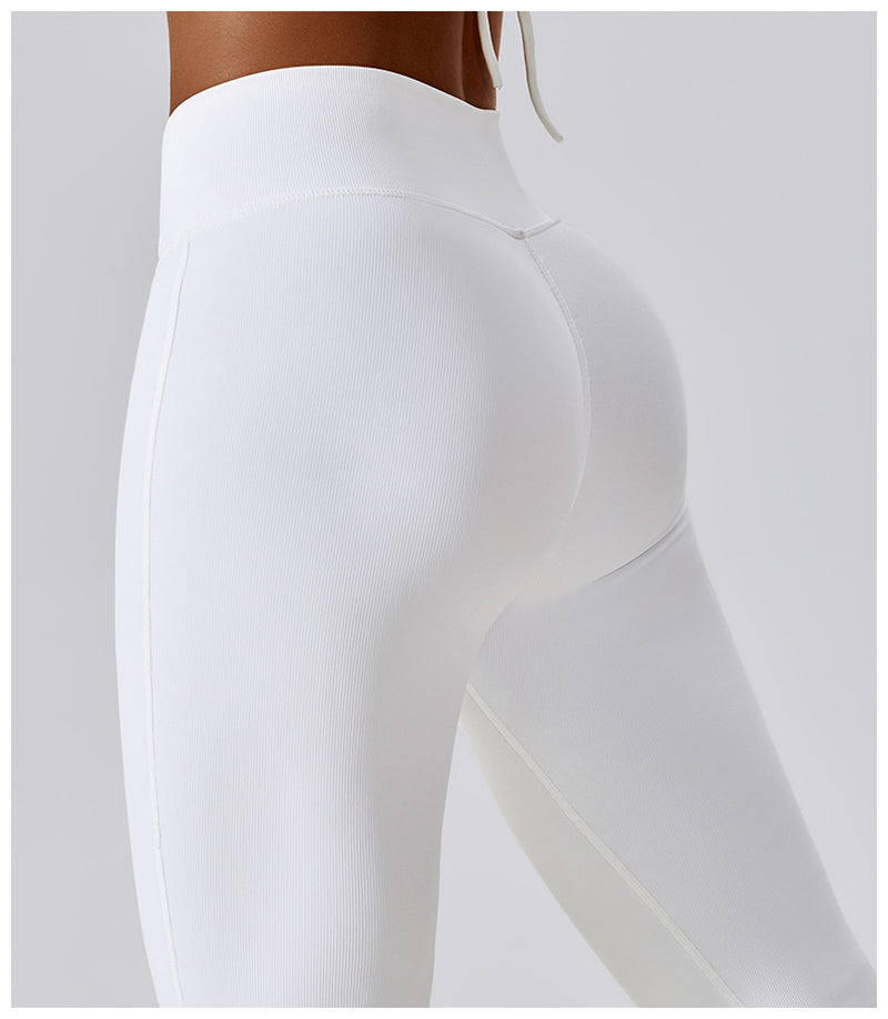 Women'S Cross High Waist Yoga Sports Bell-Bottom Pants