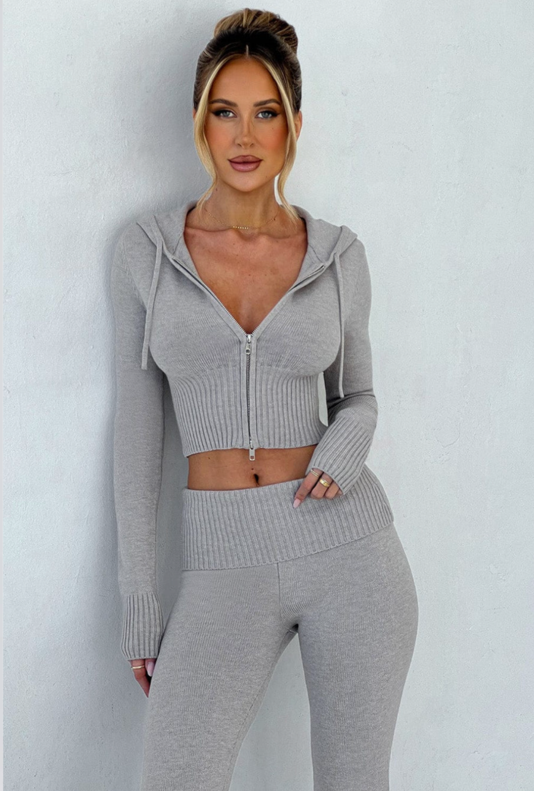 Portia Knit Hoodie Set