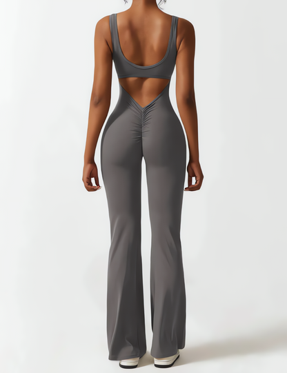 Viral Scrunch Flare Jumpsuit