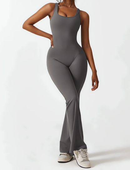 Viral Scrunch Flare Jumpsuit