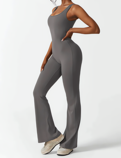 Viral Scrunch Flare Jumpsuit