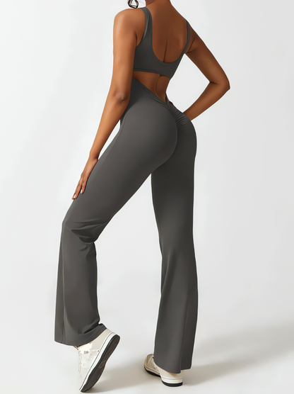 Viral Scrunch Flare Jumpsuit