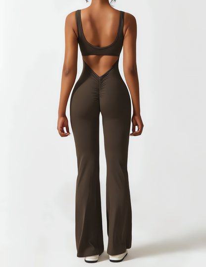 Viral Scrunch Flare Jumpsuit