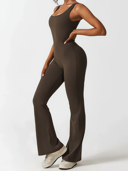 Viral Scrunch Flare Jumpsuit