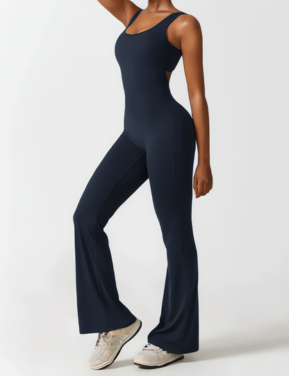 Viral Scrunch Flare Jumpsuit