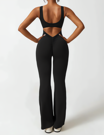 Viral Scrunch Flare Jumpsuit