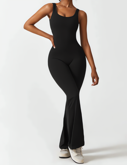 Viral Scrunch Flare Jumpsuit