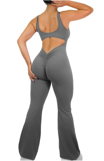 Viral Scrunch Flare Jumpsuit