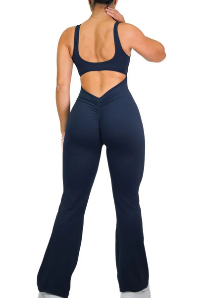 Viral Scrunch Flare Jumpsuit